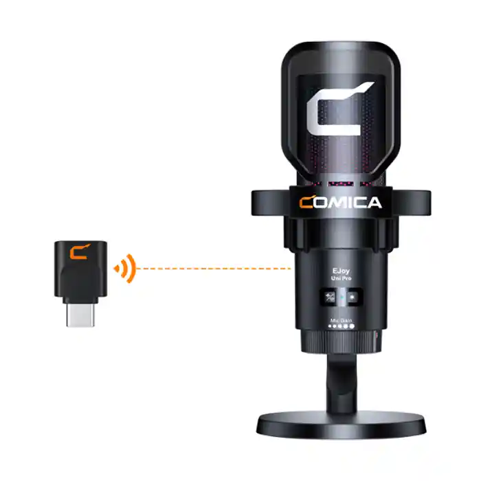 COMICA EJoy Uni Pro RGB Cardioid Condenser Wireless USB Microphone